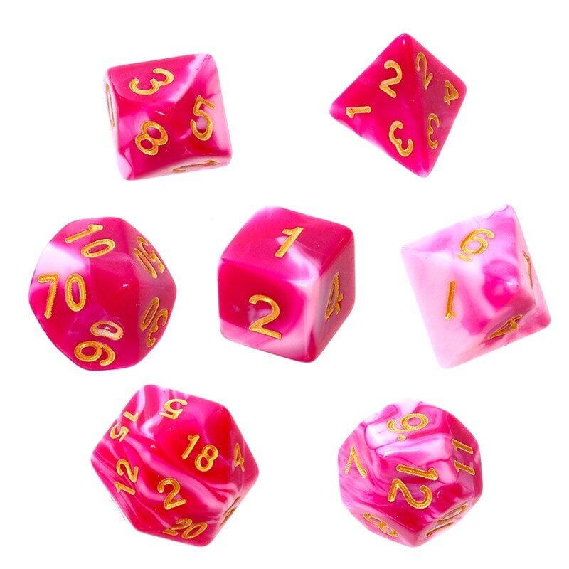 Rebel RPG -noppasetti, lautapeliin, Pink & White & Gold hinta ja tiedot | Lautapelit ja älypelit | hobbyhall.fi