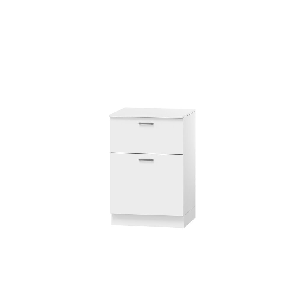 Sisäänrakennettu kylpyhuonekaappi laatikoilla D60 S / 2, valkoinen hinta ja tiedot | Kylpyhuonekaapit | hobbyhall.fi