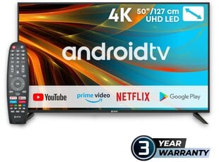 eStar 50" 4K Ultra HD LED Android™ televisio LEDTV50A1T2 hinta ja tiedot | eSTAR Kodinkoneet ja kodinelektroniikka | hobbyhall.fi