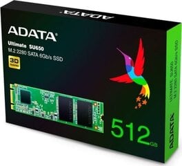 Sisäinen kiintolevy ADATA ASU650NS38-512GT-C hinta ja tiedot | Kovalevyt | hobbyhall.fi