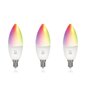 Deltaco Smart Home LED-älylamppu, E14, 5W, 220-240V, RGB, 3kpl. hinta ja tiedot | Lamput | hobbyhall.fi