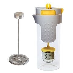 Stoneline 2in1 French Press Tea Maker 14348 0.75 L, Glass, Grey hinta ja tiedot | Kahvipannut ja teekannut | hobbyhall.fi