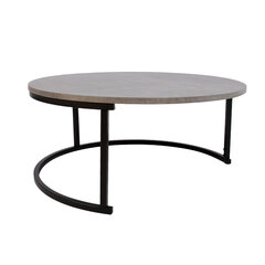 Sohvapöytä BRITU D80xH35cm, harmaa, MDF, metalli hinta ja tiedot | Sohvapöydät | hobbyhall.fi