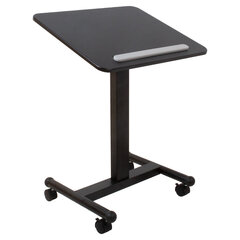 Siirrettävä työpöytä ERGO 60x52xH74,5-114,5cm, musta hinta ja tiedot | Tietokonepöydät ja työpöydät | hobbyhall.fi