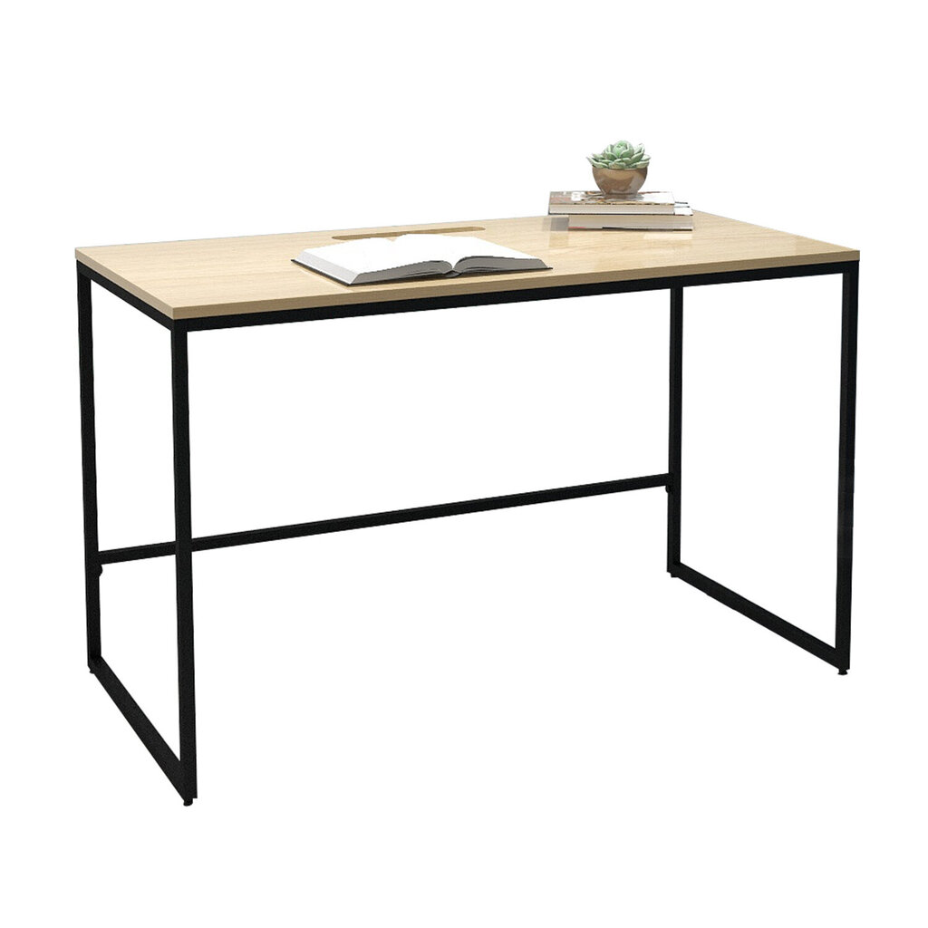 Kirjoituspöytä HELENA 120x60xH75cm, vaalea tammi, MDF, metalli hinta ja tiedot | Tietokonepöydät ja työpöydät | hobbyhall.fi