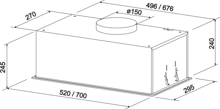 Eleyus - SLA L16 200 52WH. hinta ja tiedot | Liesituulettimet | hobbyhall.fi