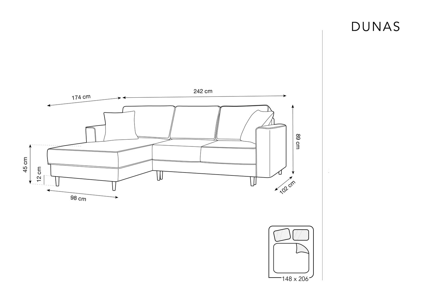 Pehmeä kulmasohva Micadoni Home Dunas 4S, tummanvihreä/kulta hinta ja tiedot | Kulmasohvat ja divaanisohvat | hobbyhall.fi