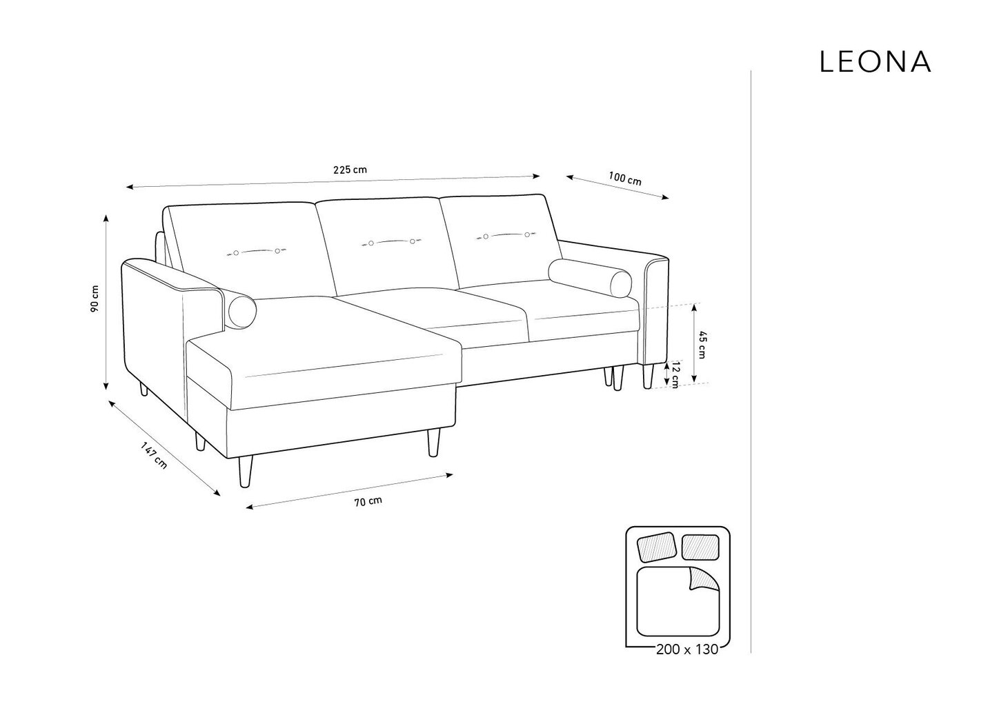 Pehmeä kulmasohva Micadoni Home Leona 4S, keltainen/kullanvärinen hinta ja tiedot | Kulmasohvat ja divaanisohvat | hobbyhall.fi