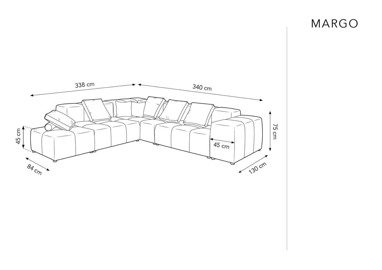 Pehmeä kulmasohva Micadoni Home Margo XL, vihreä hinta ja tiedot | Kulmasohvat ja divaanisohvat | hobbyhall.fi