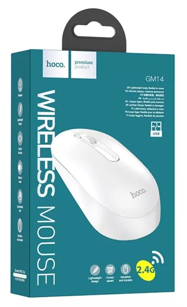 Hoco GM14 Wireless 2.4Ghz 1200 DPI hinta ja tiedot | Hiiret | hobbyhall.fi