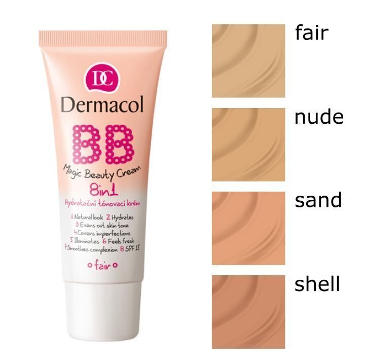 Dermacol BB Magic Beauty Cream SPF15 BB-voide 30 ml, Nude, Fair hinta ja tiedot | Kasvovoiteet | hobbyhall.fi