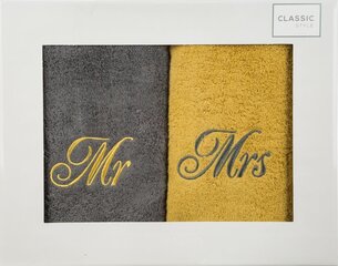 Pyyhesarja Mr&Mrs, 2 kpl. hinta ja tiedot | Pyyhkeet | hobbyhall.fi