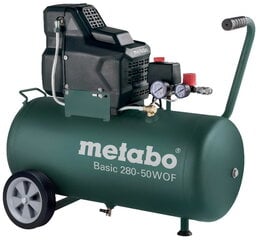 Compressor Basic 280-50 W OF öljytön, Metabo hinta ja tiedot | Käsityökalut | hobbyhall.fi