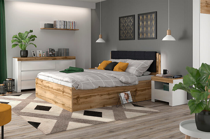 Lisähylly sänkyyn BRW Tetrix 160, tammen väri hinta ja tiedot | Muut huonekalutarvikkeet | hobbyhall.fi