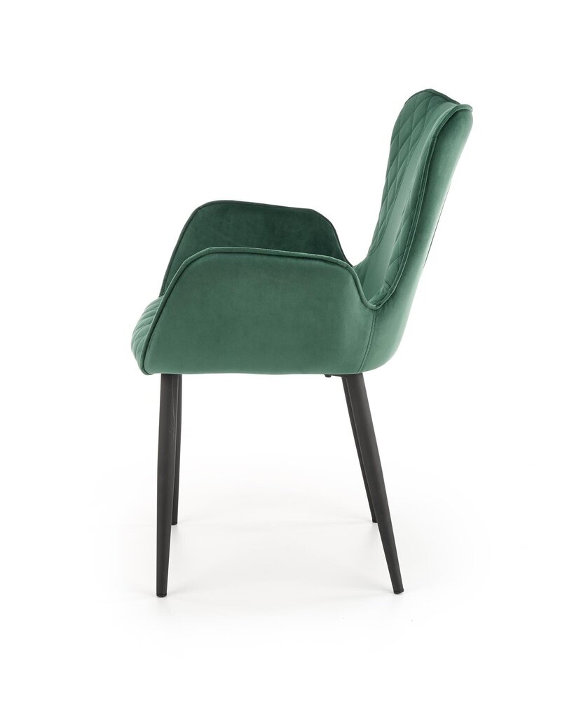 2-tuolisetti Halmar K427, tummanvihreä hinta ja tiedot | Ruokapöydän tuolit | hobbyhall.fi