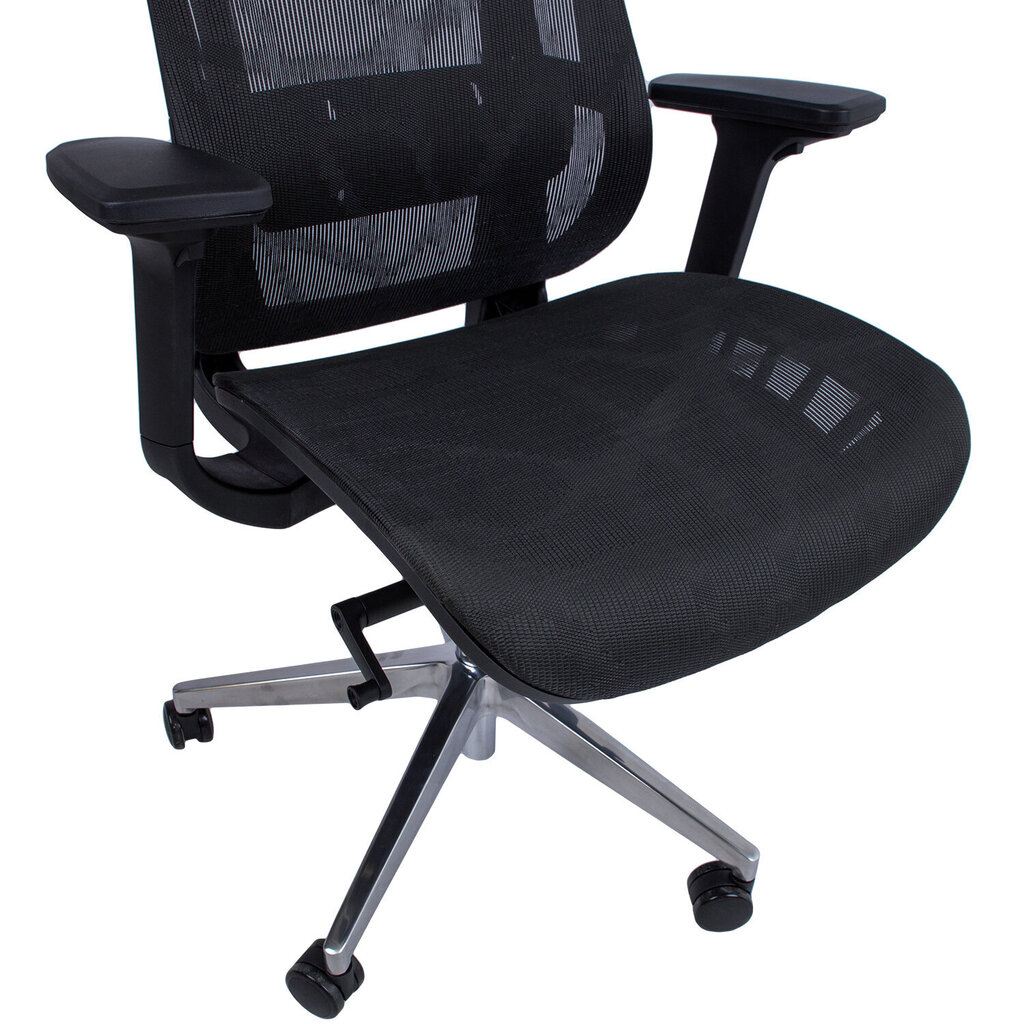 Tehtävätuoli FLEX, 70x70xH116-126cm, musta, polyesterikangas, alumiini hinta ja tiedot | Toimistotuolit | hobbyhall.fi