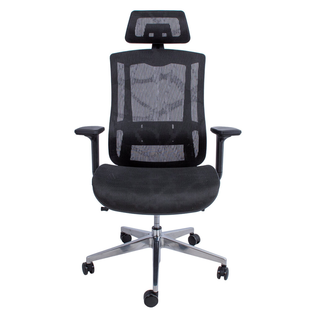 Tehtävätuoli FLEX, 70x70xH116-126cm, musta, polyesterikangas, alumiini hinta ja tiedot | Toimistotuolit | hobbyhall.fi