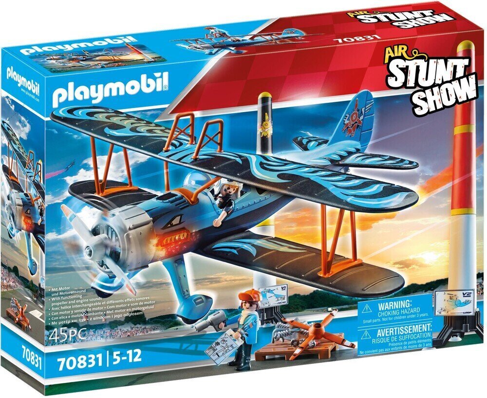 70831 PLAYMOBIL® Air Stunt Show, Phoenix-kaksitaso, 298 kpl hinta ja tiedot | LEGOT ja rakennuslelut | hobbyhall.fi