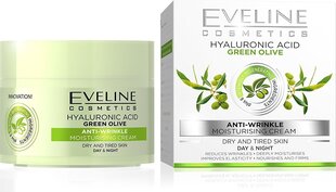 Ryppyjä estävä kosteusvoide oliivilehtiuutteella Eveline Nature Line 3D Green Olive 50 ml. hinta ja tiedot | Kasvovoiteet | hobbyhall.fi