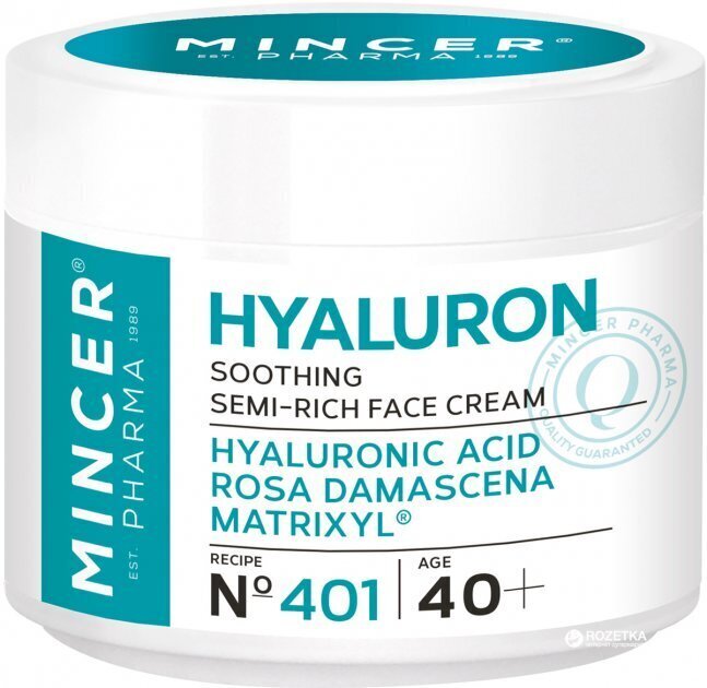 Rauhoittava kasvovoide Mincer Pharma Hyaluron 40+ 50 ml hinta ja tiedot | Kasvovoiteet | hobbyhall.fi