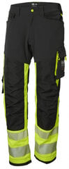 Helly Hansen WorkWear riipputaskuhousut Icu CL1, keltainen/musta C56 hinta ja tiedot | Työvaatteet | hobbyhall.fi