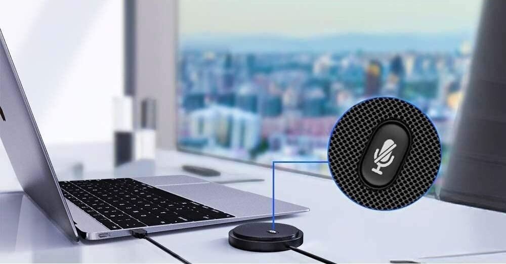 Konferenssimikrofoni Techly 360° USB 2.0, jossa on mykistystoiminto hinta ja tiedot | Mikrofonit | hobbyhall.fi