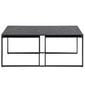 Sohvatuolit INFINITY 3kpl, 120x60xH48cm, musta marmori hinta ja tiedot | Sohvapöydät | hobbyhall.fi