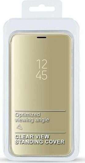 Etui Clear View Samsung S21 Ultra gold hinta ja tiedot | Puhelimen kuoret ja kotelot | hobbyhall.fi