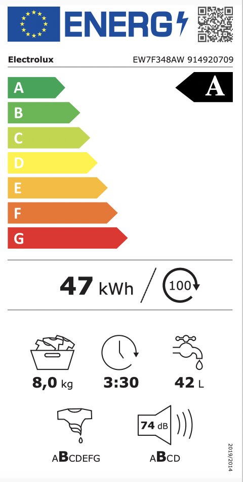 Electrolux EW7F348AW hinta ja tiedot | Pyykinpesukoneet | hobbyhall.fi