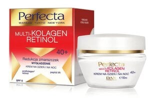 Ryppyjä ehkäisevä päivä- ja yövoide Perfecta Multi-Collagen Retinol 40+ SPF6 50 ml hinta ja tiedot | Kasvovoiteet | hobbyhall.fi