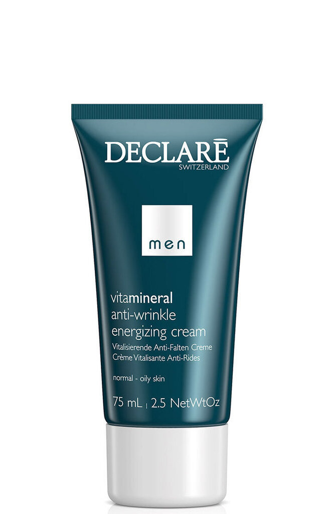 Declare Men Vitamineral Anti-Wrinkle Energizing Cream -kasvovoide, 75 ml hinta ja tiedot | Kasvovoiteet | hobbyhall.fi