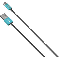 YENKEE, 2.0 USB A - micro USB (USB B), 480 Mbps, 2.1A, 2m, alumiini, turkoosi/musta hinta ja tiedot | Puhelinkaapelit | hobbyhall.fi
