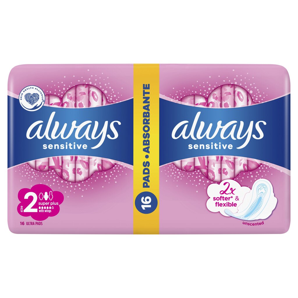 Terveyssiteet Always Ultra Super Plus Sens, 16 kpl hinta ja tiedot | Tamponit ja terveyssiteet | hobbyhall.fi