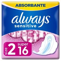 Terveyssiteet Always Ultra Super Plus Sens, 16 kpl hinta ja tiedot | Tamponit ja terveyssiteet | hobbyhall.fi