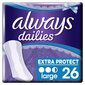 Pikkuhousunsuoja Always Dailies Extra Protect Large, 26 kpl hinta ja tiedot | Tamponit ja terveyssiteet | hobbyhall.fi