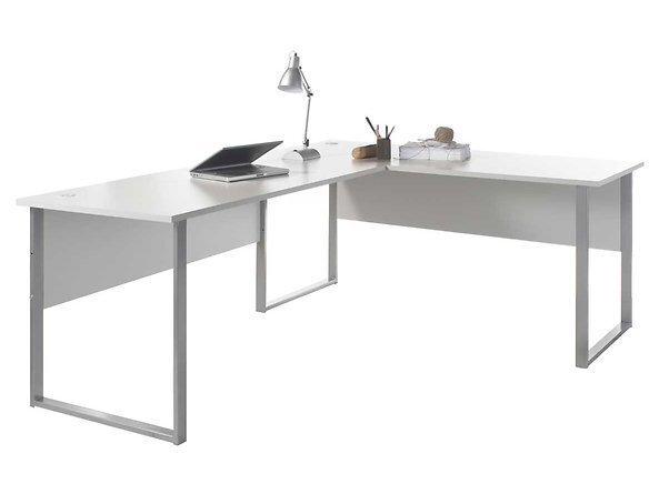 Kulmapöytä BRW Office Lux, vaaleanharmaa hinta ja tiedot | Tietokonepöydät ja työpöydät | hobbyhall.fi