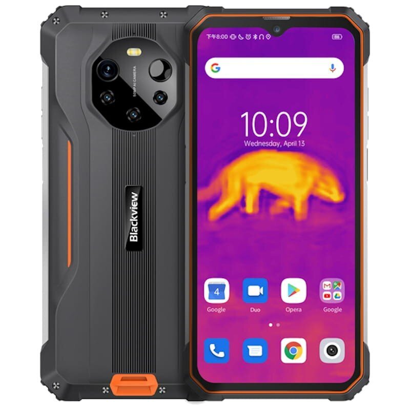 Blackview BL8800 Pro 5G, 128GB, Dual SIM, Black Orange hinta ja tiedot | Matkapuhelimet | hobbyhall.fi