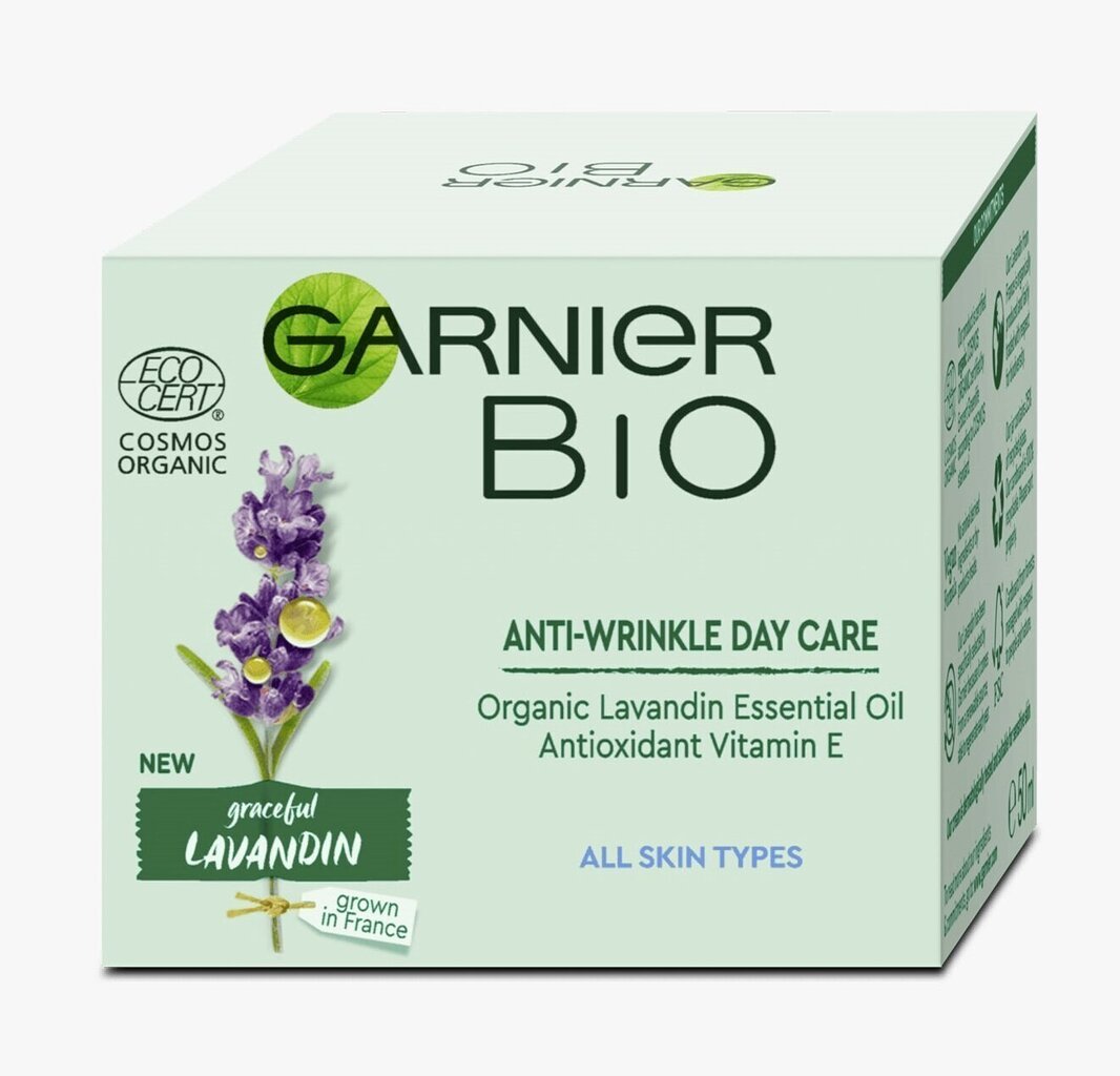 Garnier Bio Anti-Wrinkle Day Care -kasvovoide 50 ml hinta ja tiedot | Kasvovoiteet | hobbyhall.fi