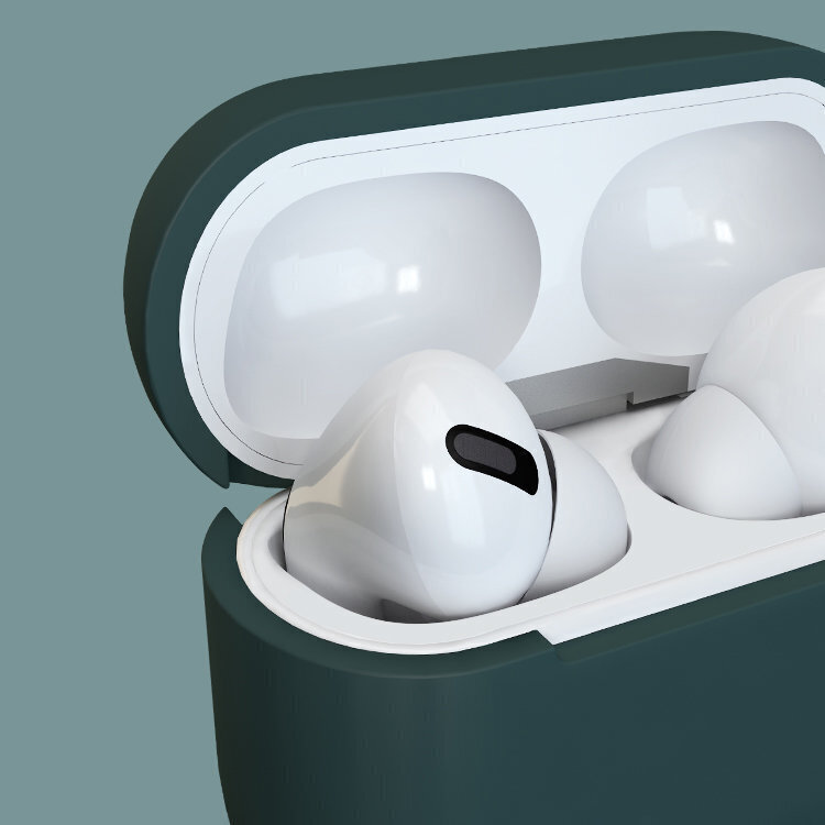 Apple AirPods 3 pehmeä silikoninen kuulokekotelo + pidike, musta, kotelo D. hinta ja tiedot | Kuulokkeiden tarvikkeet | hobbyhall.fi