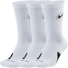 Nike miesten sukat CREW EVERYDAY BBALL 3 kpl, valkoinen hinta ja tiedot | Miesten sukat | hobbyhall.fi
