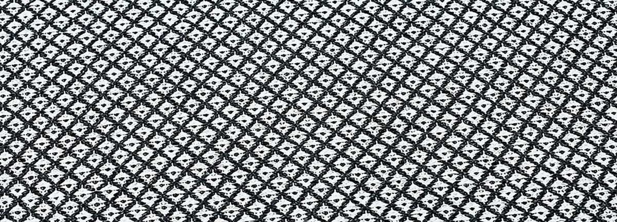 NARMA Diby -kaksipuolinen plasticWeave matto, musta-valkoinen, 70 x cm hinta ja tiedot | Isot matot | hobbyhall.fi