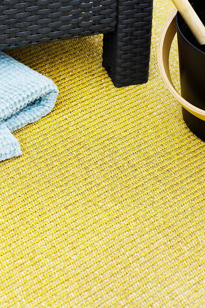 NARMA Neve -kaksipuolinen plasticWeave matto, keltainen, 70 x 100 cm hinta ja tiedot | Isot matot | hobbyhall.fi