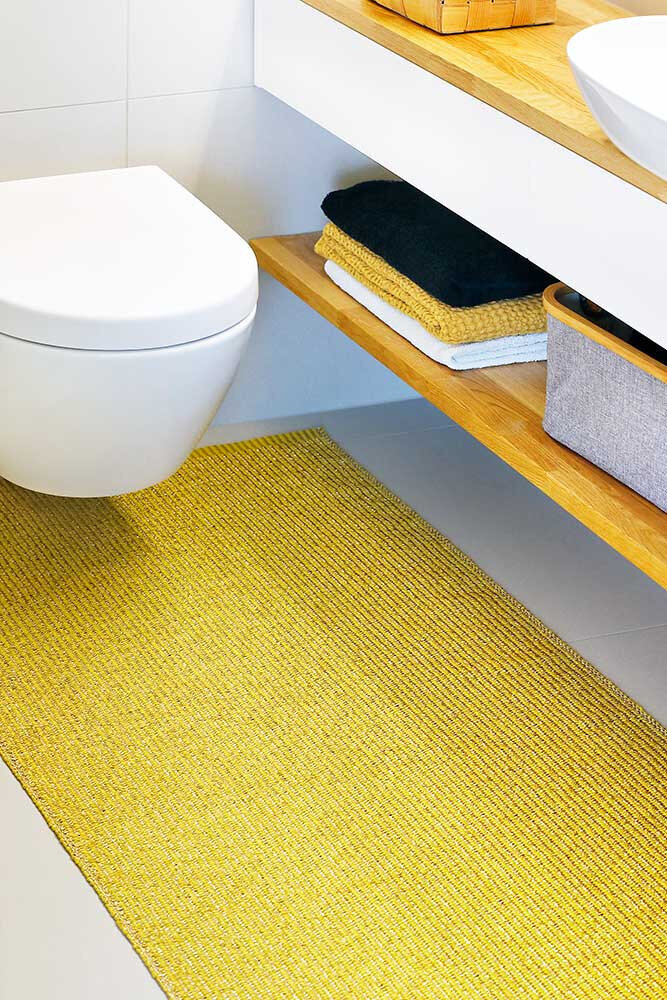 NARMA Neve -kaksipuolinen plasticWeave matto, keltainen, 70 x 300 cm hinta ja tiedot | Isot matot | hobbyhall.fi