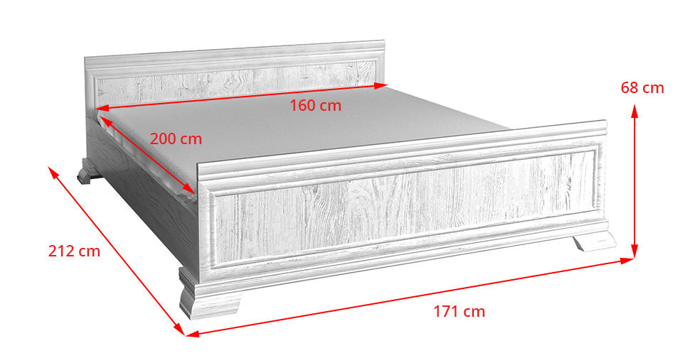 Sänky Kora KLS 160x200 cm, valkoinen hinta ja tiedot | Sängyt | hobbyhall.fi