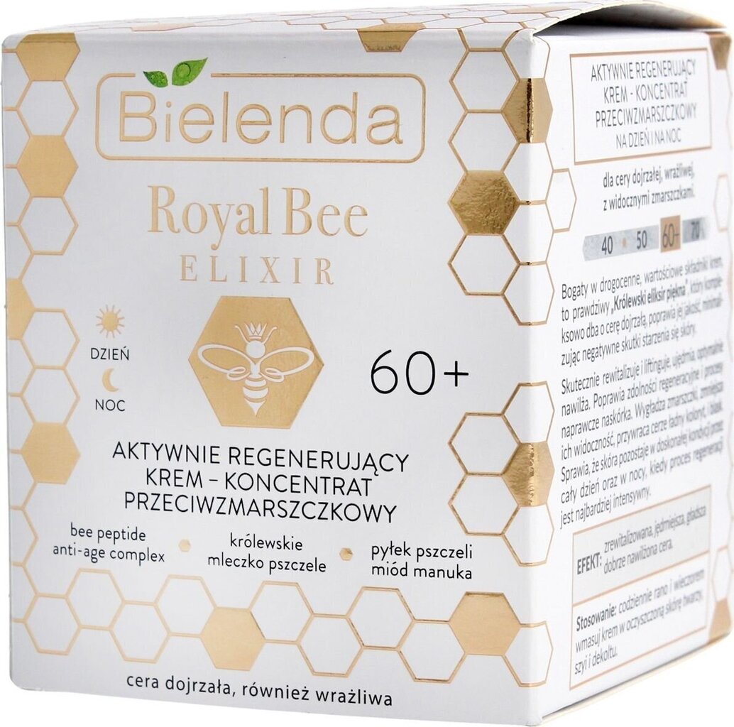 Ryppyjä ehkäisevä kasvovoide Bielenda Royal Bee Elixir 60+, 50 ml. hinta ja tiedot | Kasvovoiteet | hobbyhall.fi