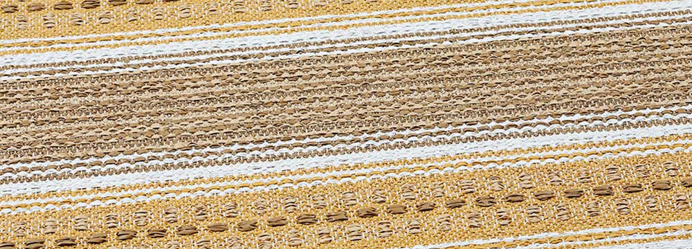 NARMA Runö -kaksipuolinen plasticWeave matto, kultainen beige, 70 x cm hinta ja tiedot | Isot matot | hobbyhall.fi