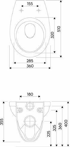 Koło Idol - seinälle asennettava WC-kulho. (M1310000000). hinta ja tiedot | WC-istuimet | hobbyhall.fi