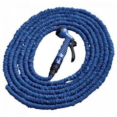 Joustava puutarhaletku suuttimella Bradas Trick Hose 5m-15m, sininen hinta ja tiedot | Puutarhaletkut, kastelukannut ja muut kastelutarvikkeet | hobbyhall.fi