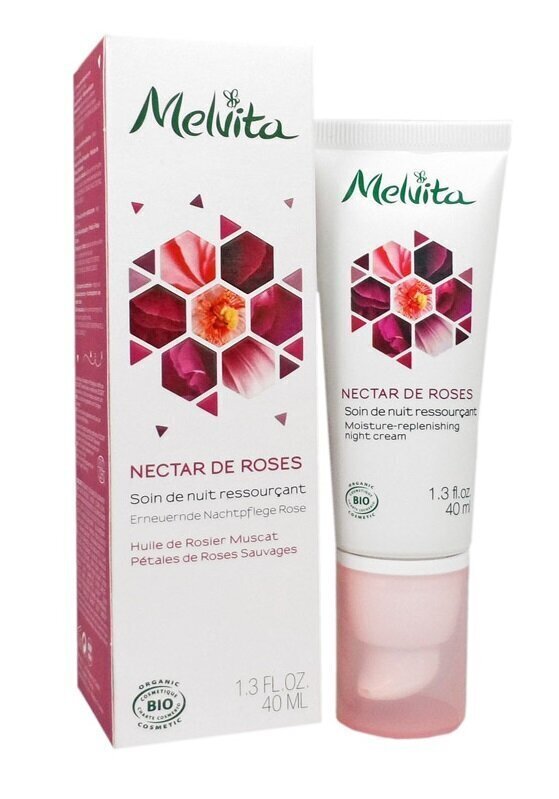 Kosteuttava, regeneroiva yövoide Melvita Nectar de Roses, 40 ml hinta ja tiedot | Kasvovoiteet | hobbyhall.fi