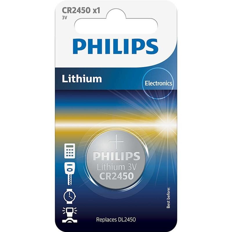 Philips CR2450 3 V hinta ja tiedot | Paristot | hobbyhall.fi
